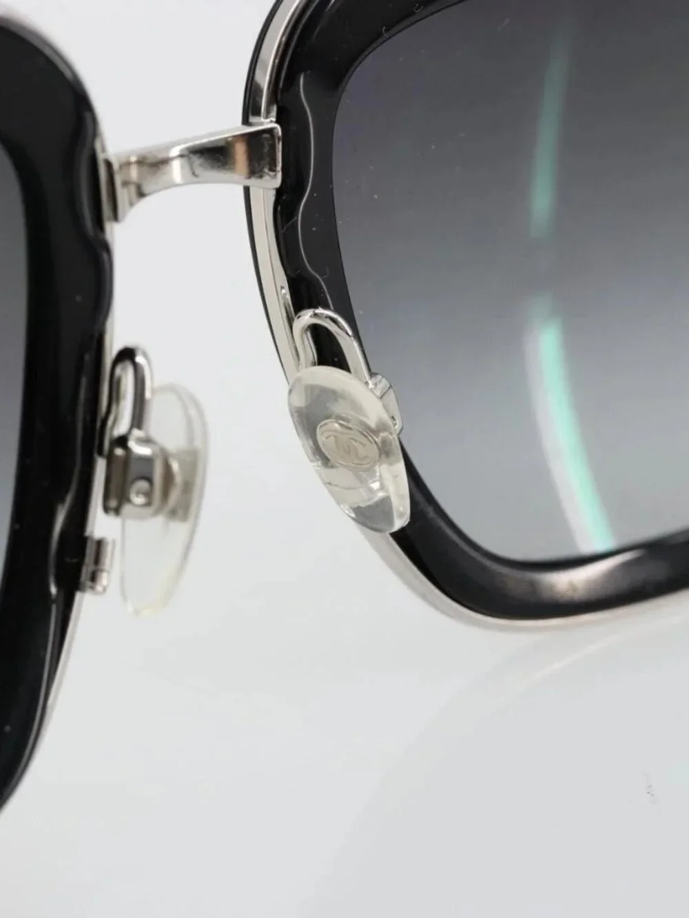 CHANEL Sunglasses plastic Black CC Auth BA13441M
